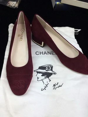 CHANEL Shallow mouth Block heel Shoes Women--050